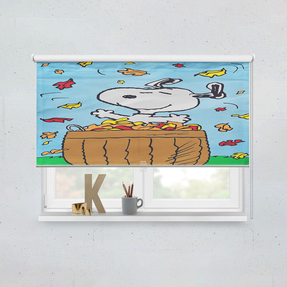 Peanuts Snoopy Basket Of Leaves Window Roller Blinds Shades