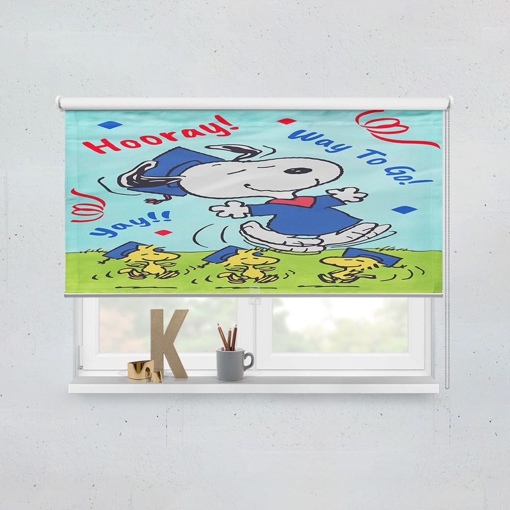 Peanuts Snoopy Graduation Window Roller Blinds Shades
