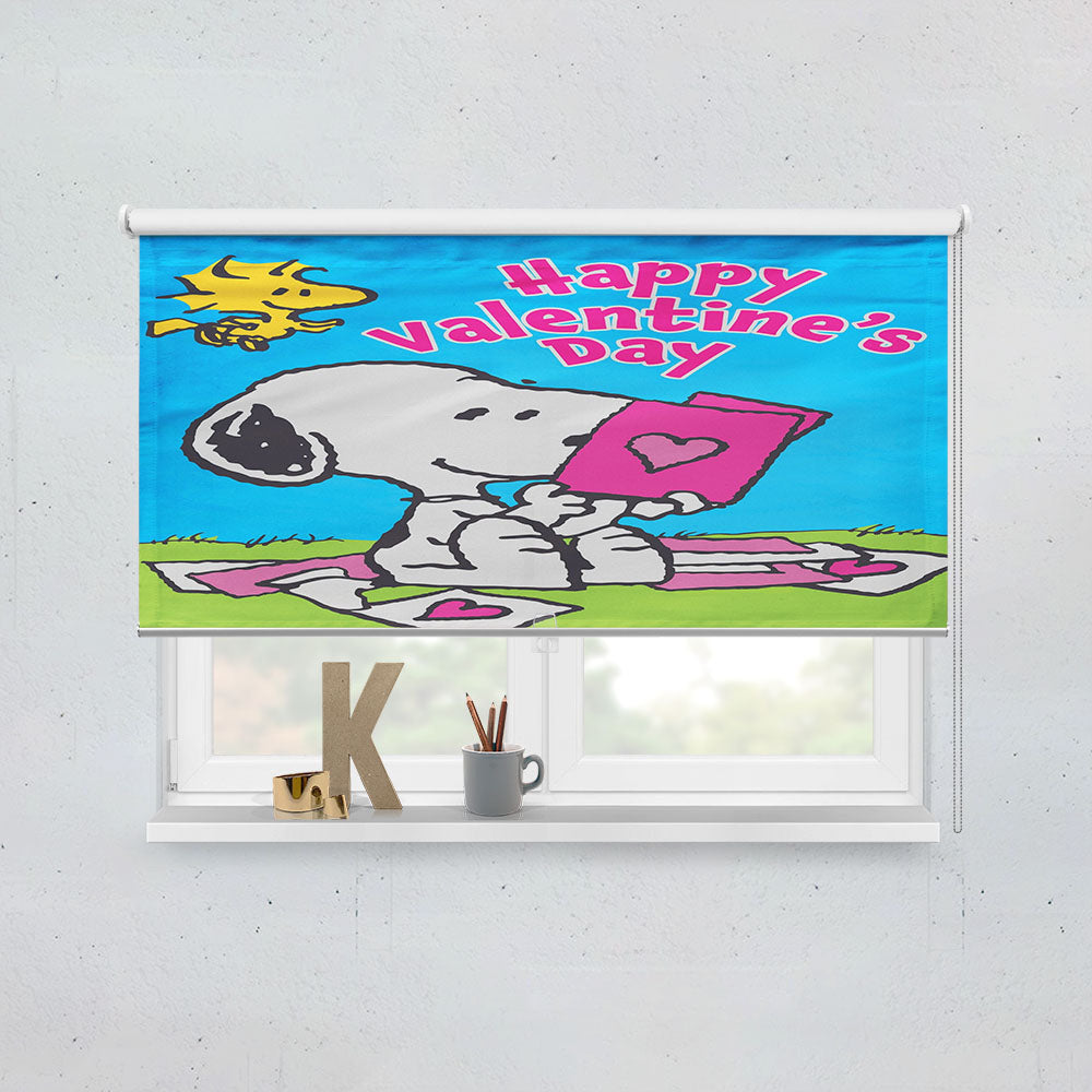 Peanuts Snoopy Happy Valentines Day Window Roller Blinds Shades