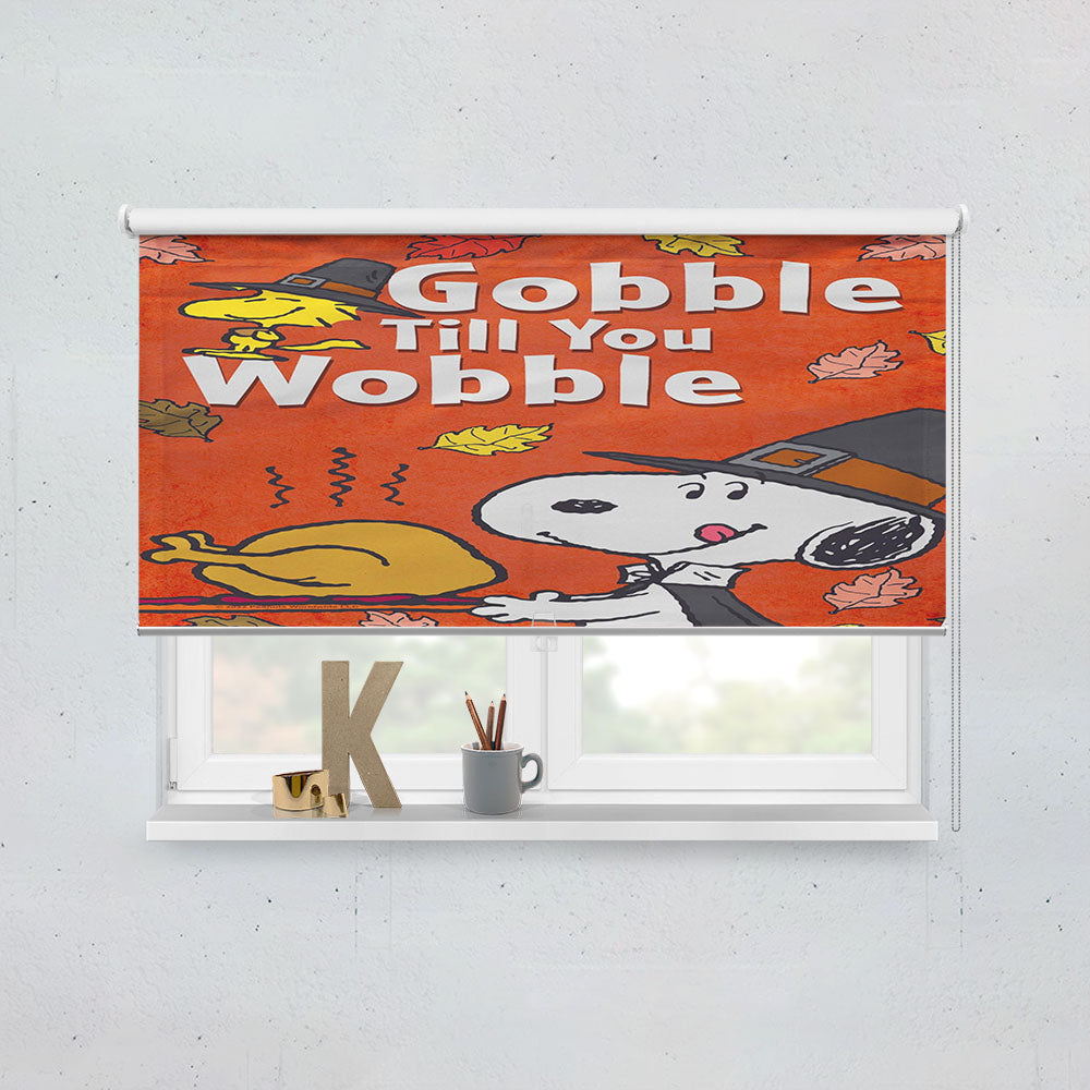 Peanuts Snoopy Thanksgiving Window Roller Blinds Shades