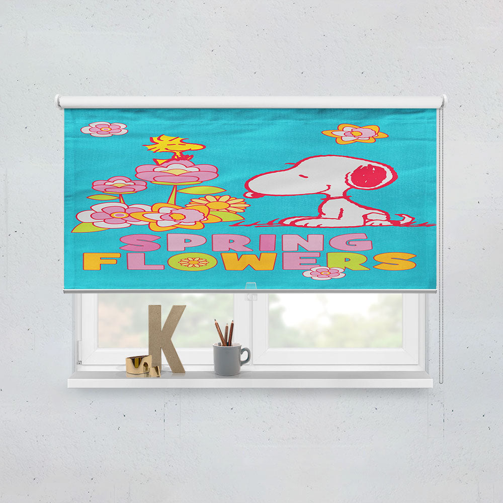 Peanuts Spring Flowers Window Roller Blinds Shades