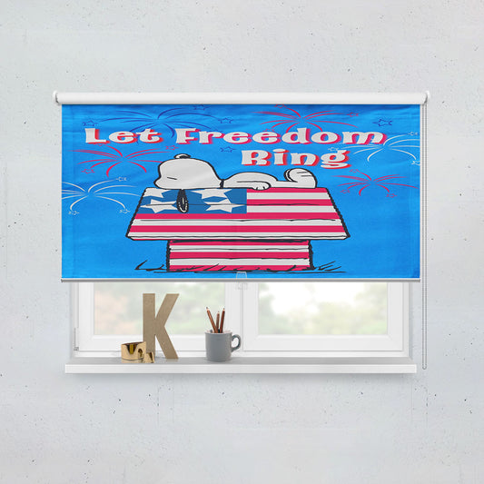 Peanuts Stars & Stripes Doghouse Window Roller Blinds Shades