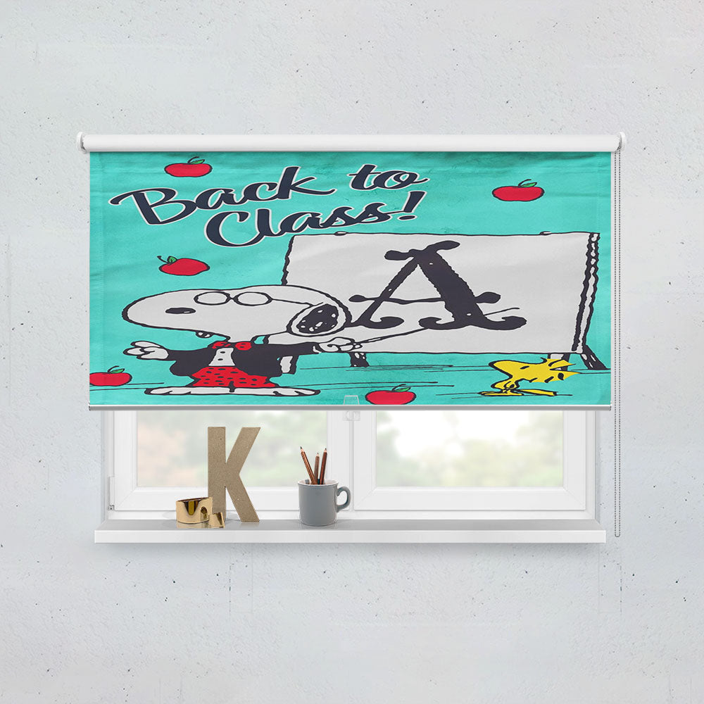Peanuts Teacher Snoopy Back To School Window Roller Blinds Shades