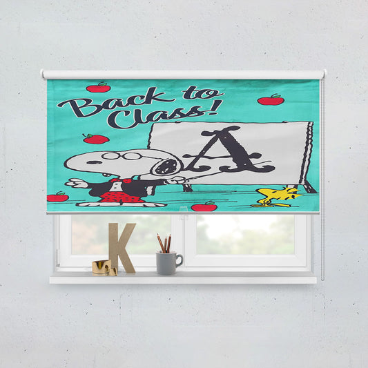 Peanuts Teacher Snoopy Back To School Window Roller Blinds Shades