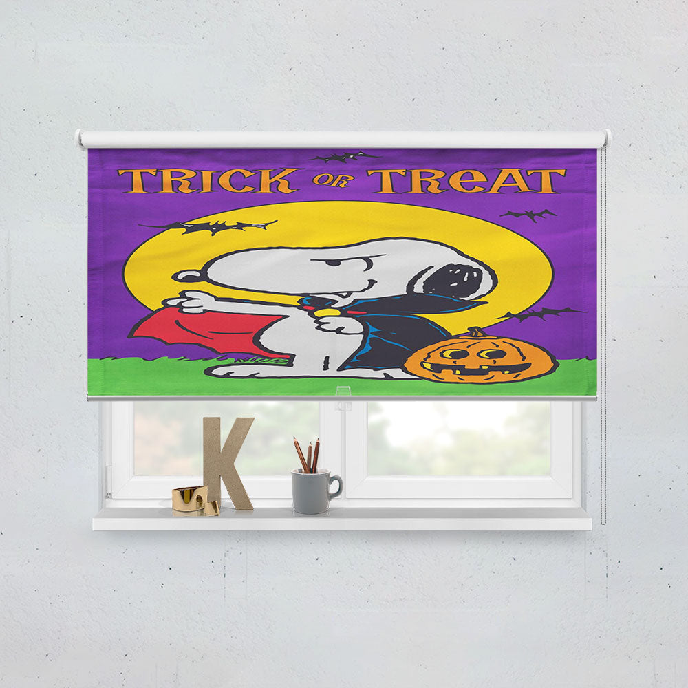 Peanuts Trick Or Treat Vampire Snoopy Window Roller Blinds Shades