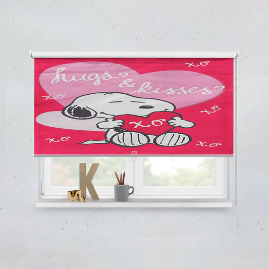 Peanuts Valentines Day Hugs And Kisses Window Roller Blinds Shades