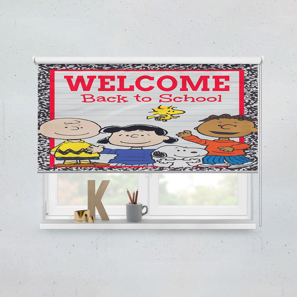 Peanuts Welcome Back To School Peanuts And The Gang Window Roller Blinds Shades
