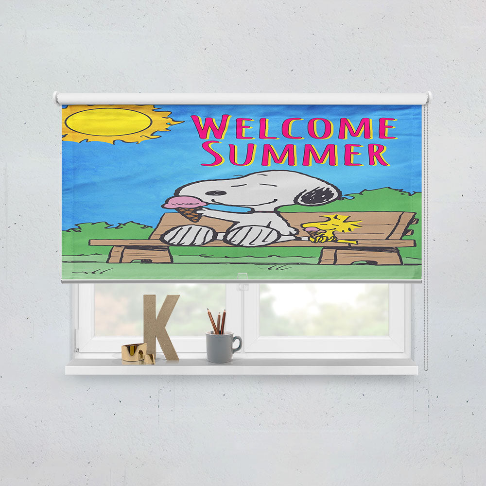 Peanuts Welcome Summer Snoopy & Woodstock Window Roller Blinds Shades