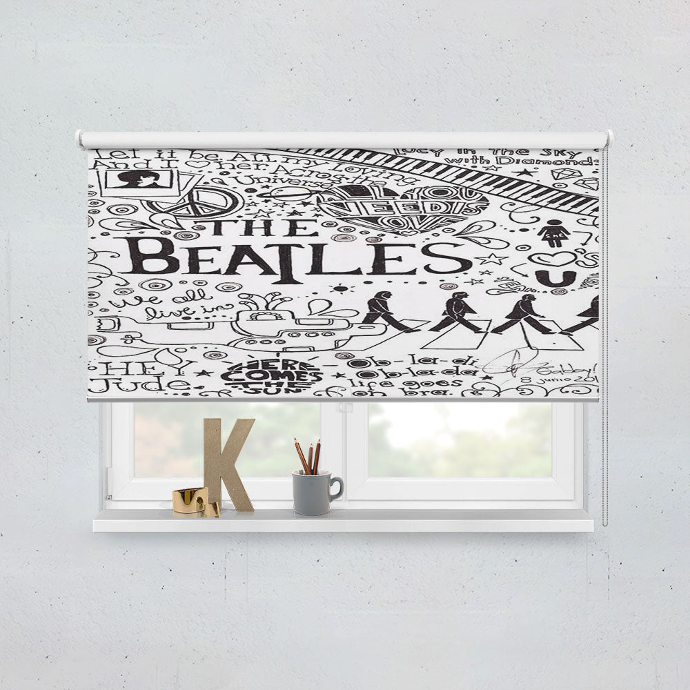 Personalized The Beatles Window Roller Blinds Shades