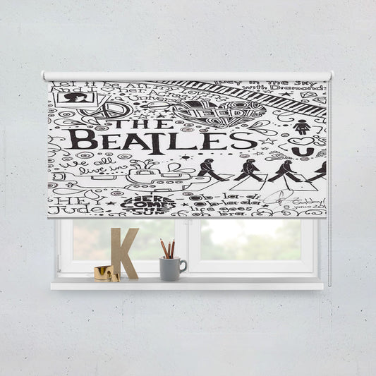 Personalized The Beatles Window Roller Blinds Shades