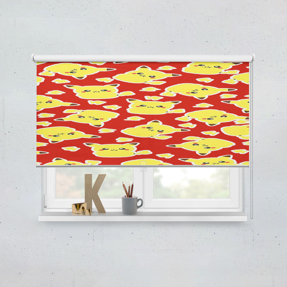 Pikachu Cute Pokemon Pattern Window Roller Blinds Shades