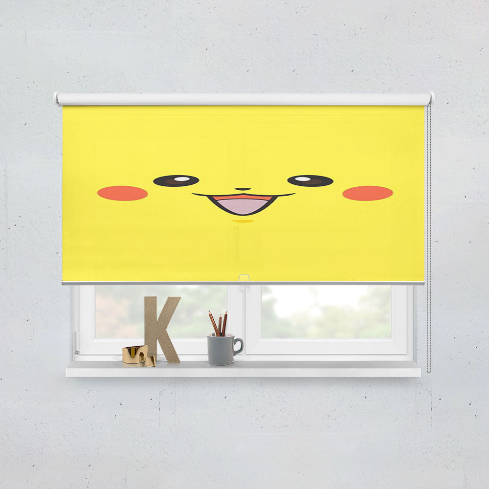 Pikachu Face Window Roller Blinds Shades
