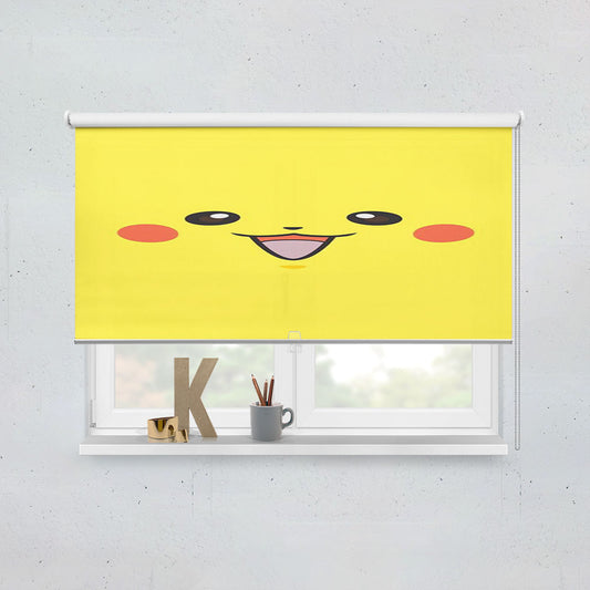 Pikachu Face Window Roller Blinds Shades