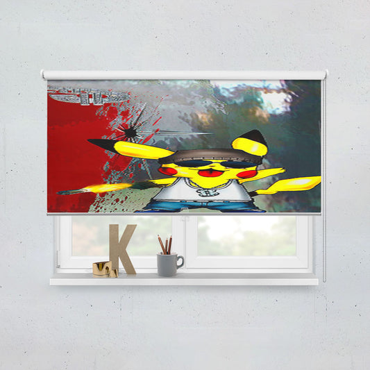 Pikachu Gangster Window Roller Blinds Shades