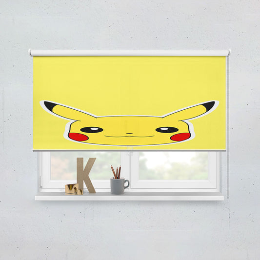 Pikachu Head Window Roller Blinds Shades
