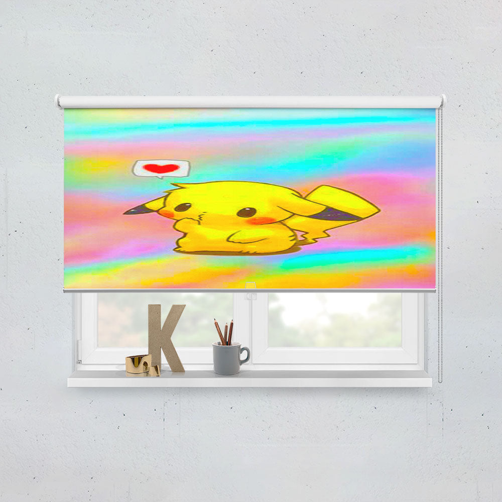 Pikachu Love Window Roller Blinds Shades