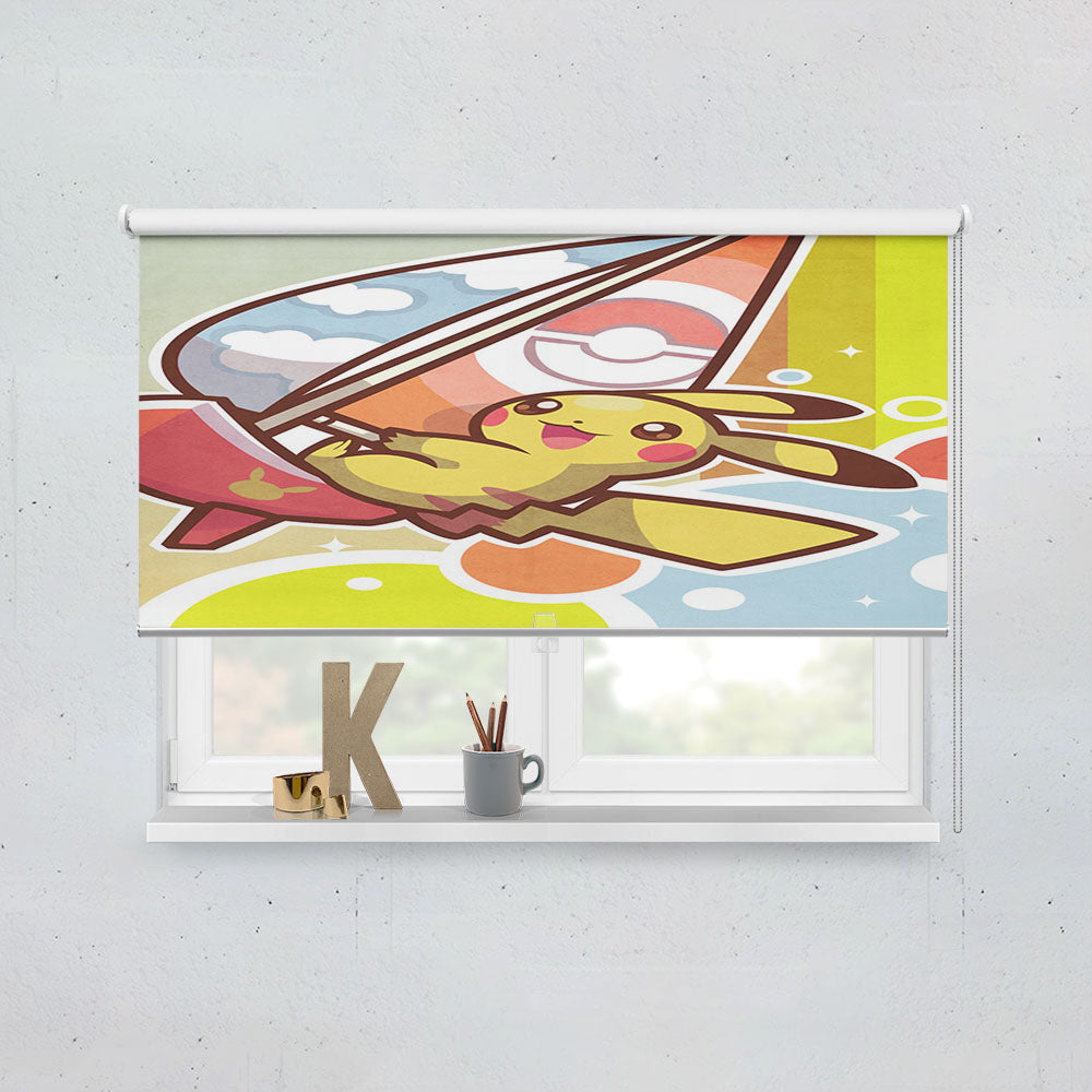 Pikachu On A Boat Window Roller Blinds Shades