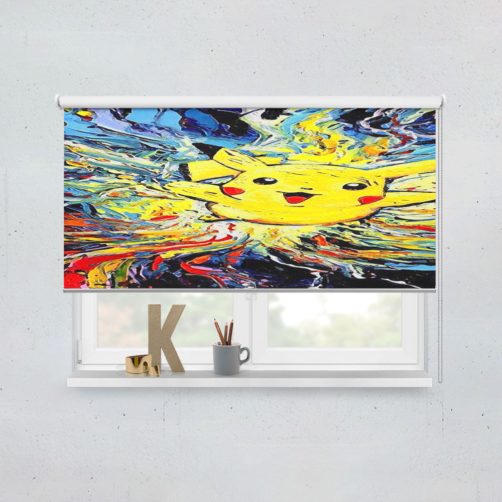 Pikachu Starry Night Window Roller Blinds Shades
