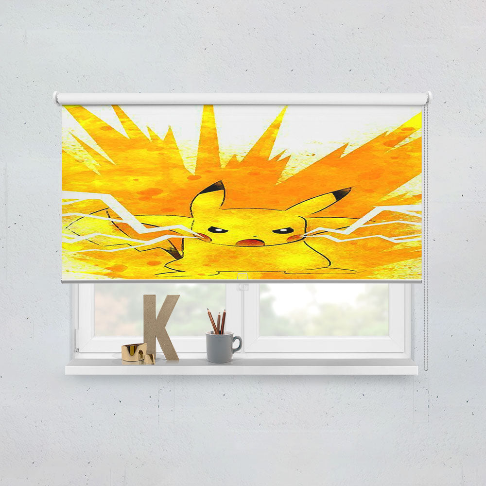 Pikachu Storm Drawing Window Roller Blinds Shades