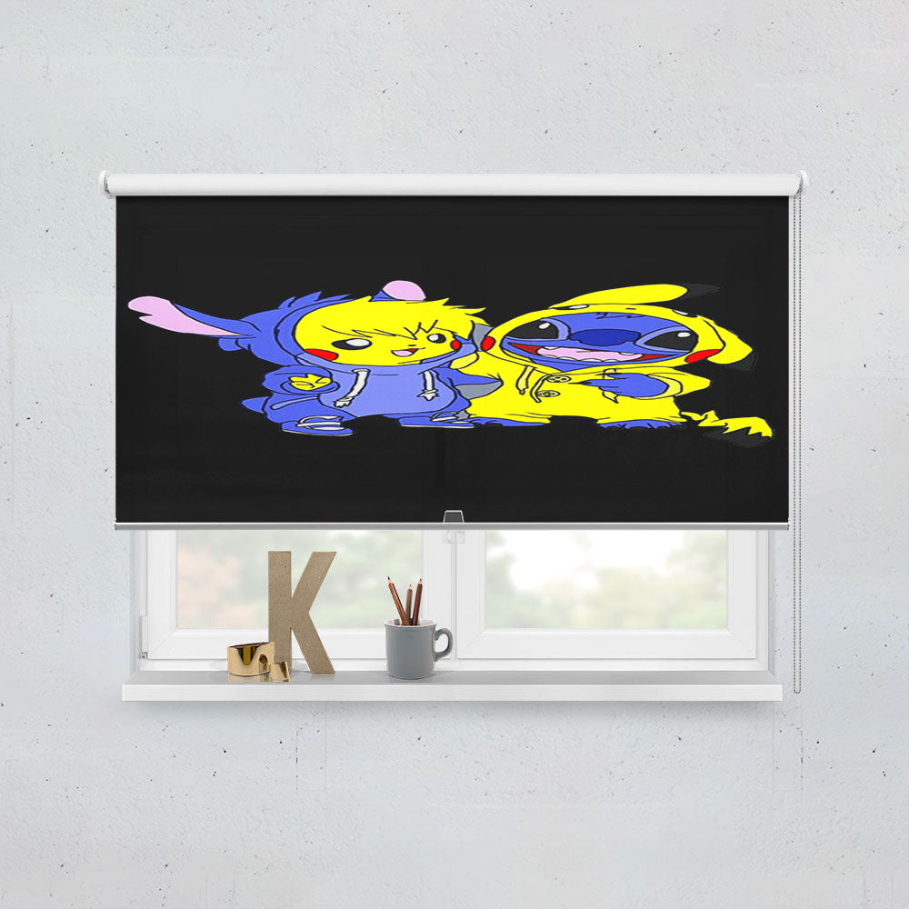 Pikachu X Stitch Window Roller Blinds Shades