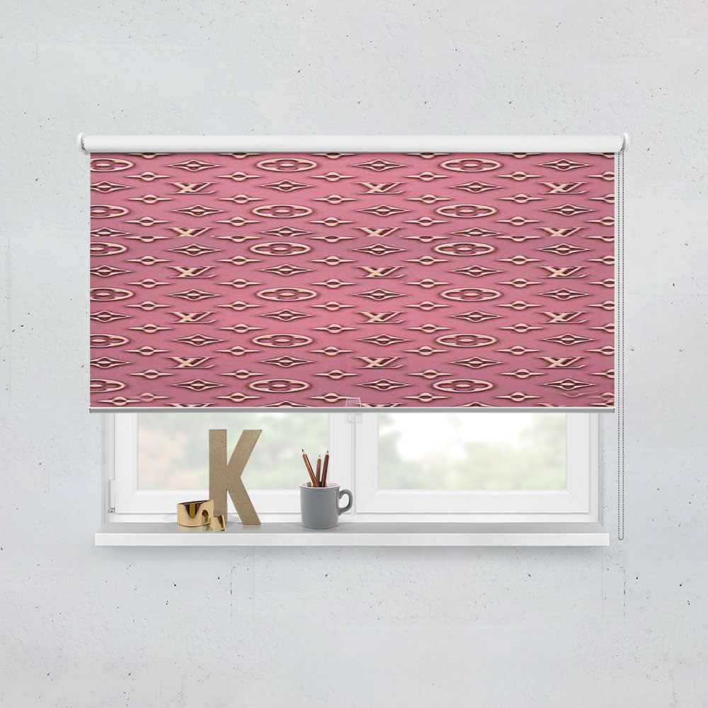 Pink Louis Vuitton Window Roller Blinds Shades