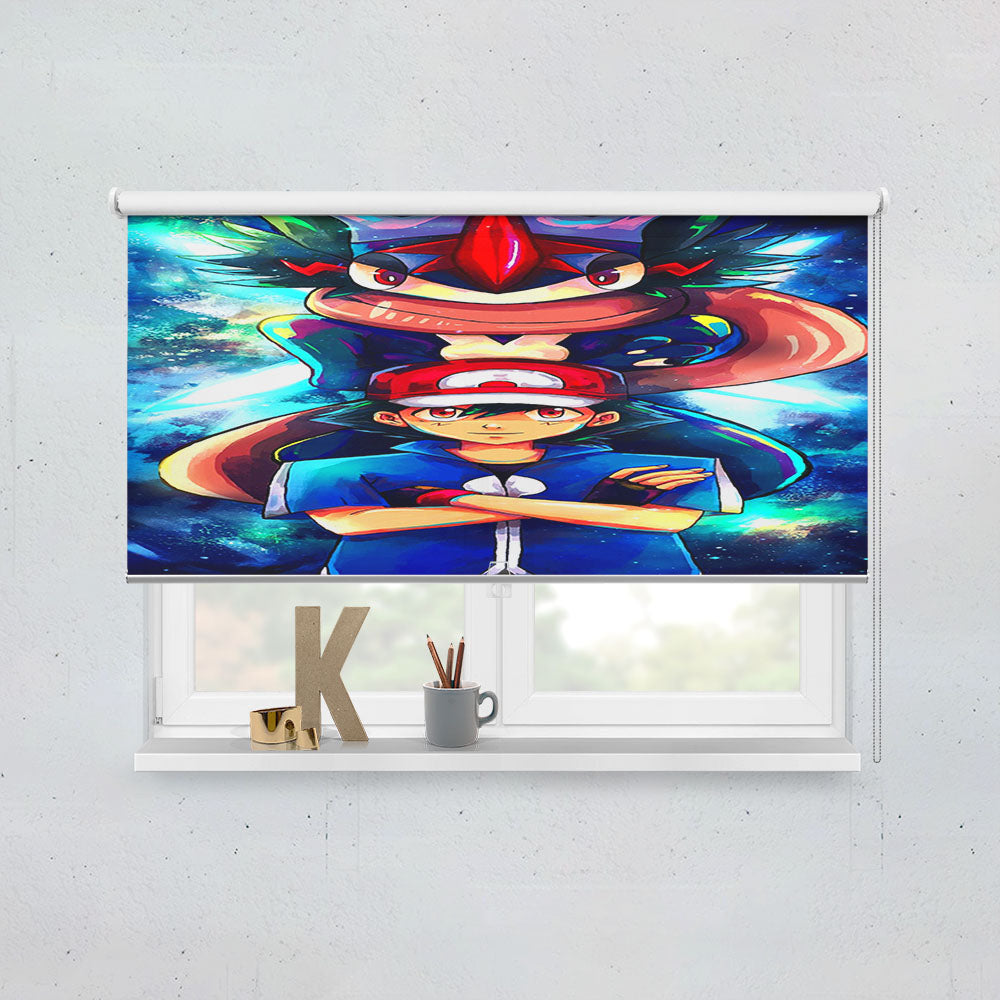 Pokemon And Ash Window Roller Blinds Shades