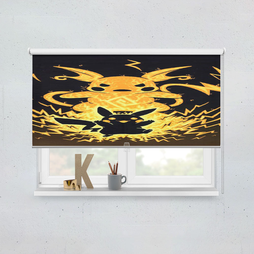 Pokemon Angry Pikachu Window Roller Blinds Shades