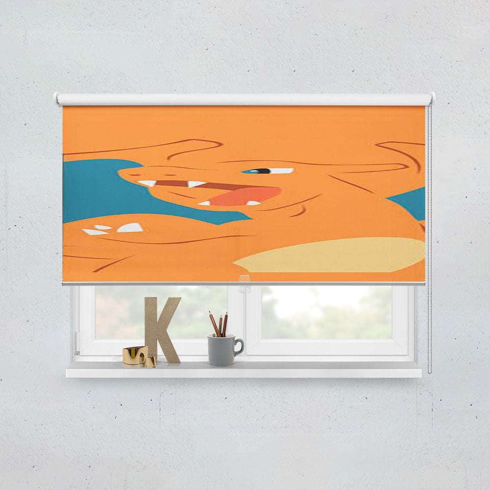 Pokemon Charizard Orange Bkg Window Roller Blinds Shades