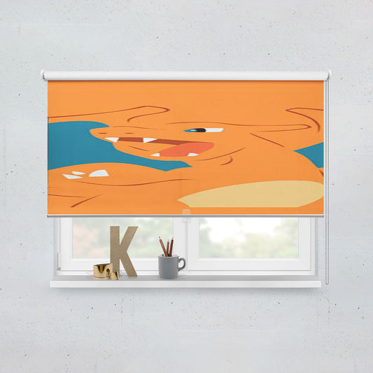 Pokemon Charizard Orange Bkg Window Roller Blinds Shades