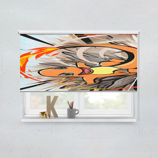 Pokemon Charmander Attacks Window Roller Blinds Shades