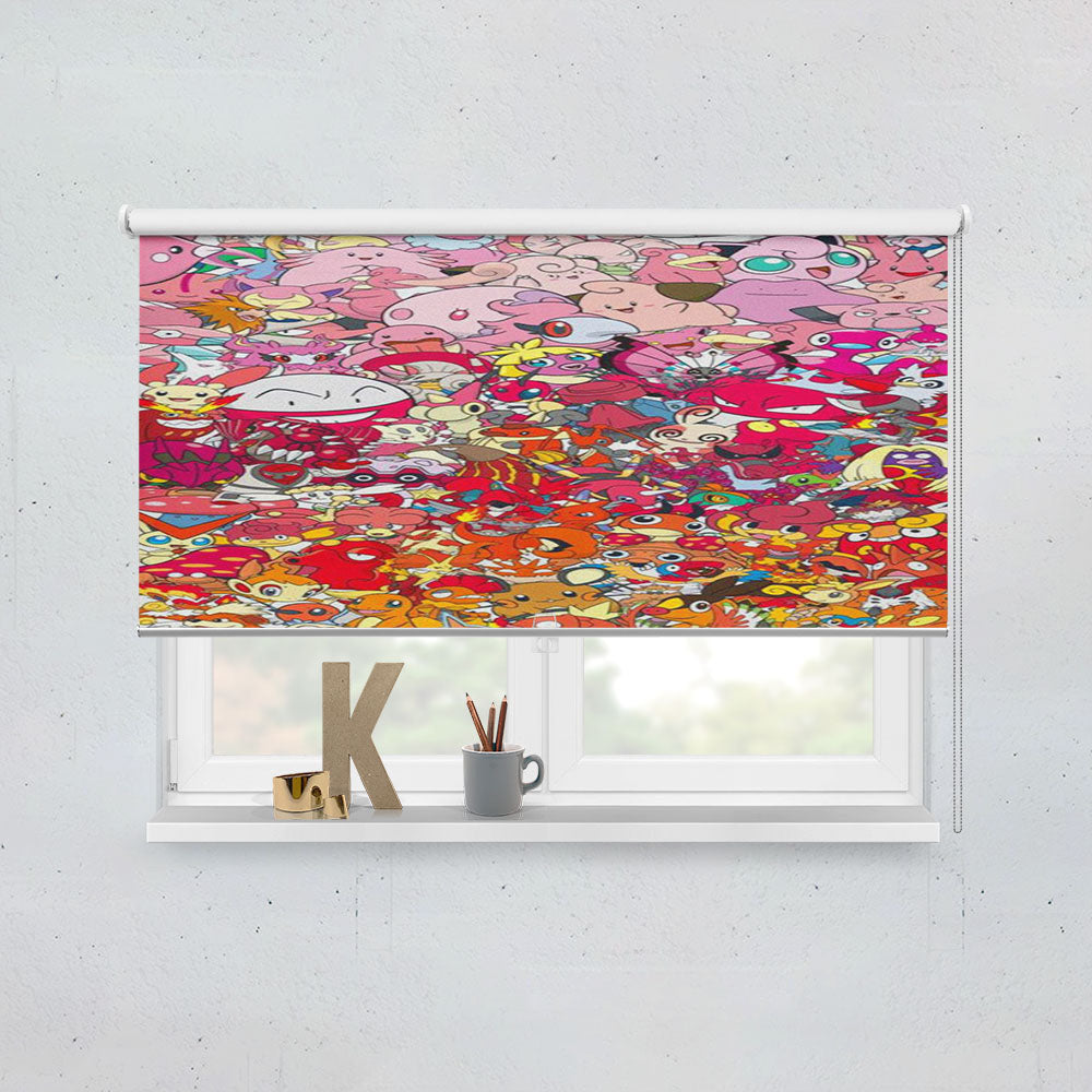 Pokemon Color Spectrum Pink To Orange Window Roller Blinds Shades