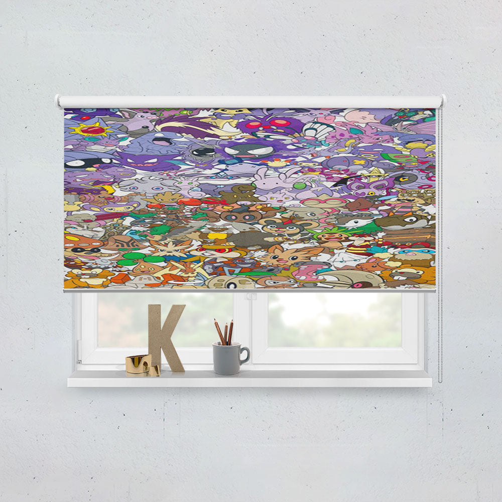 Pokemon Color Spectrum Purple To Brown Window Roller Blinds Shades