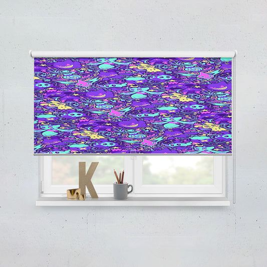 Pokemon Creepy Ghost Lavender Town Myth Window Roller Blinds Shades