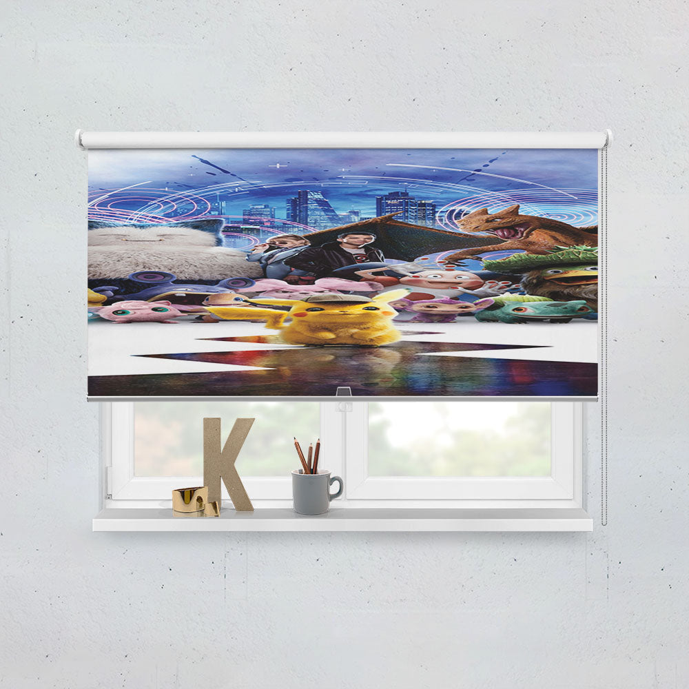 Pokemon Detective Pikachu All Monst Window Roller Blinds Shades