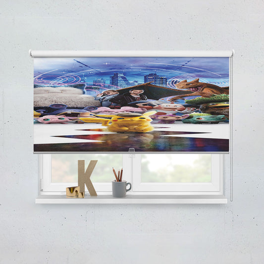 Pokemon Detective Pikachu All Monst Window Roller Blinds Shades