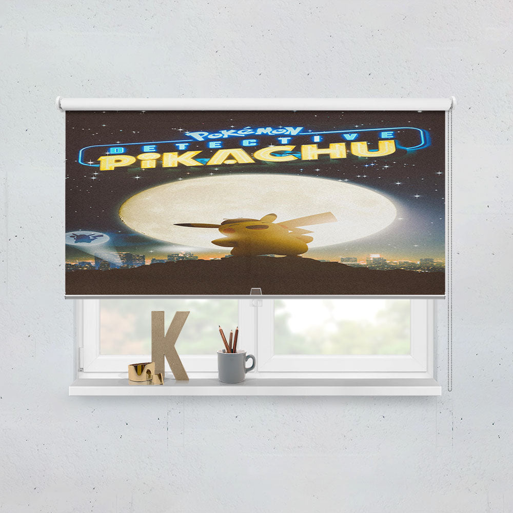 Pokemon Detective Pikachu Art Window Roller Blinds Shades