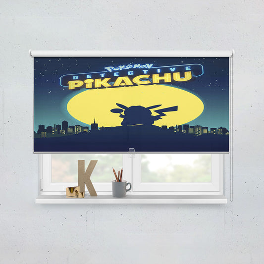 Pokemon Detective Pikachu Minimalist Window Roller Blinds Shades