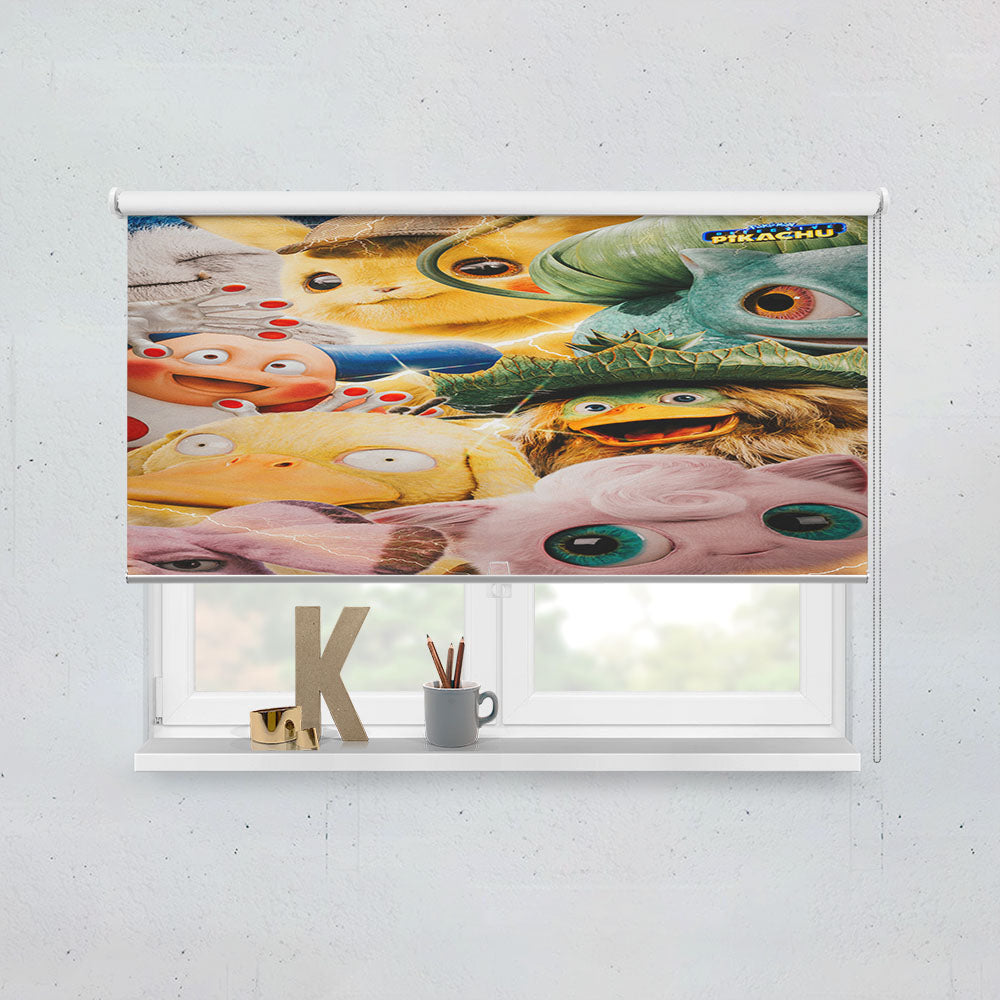 Pokemon Detective Pikachu Mons Window Roller Blinds Shades