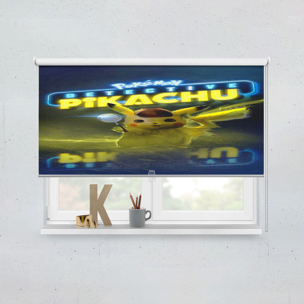 Pokemon Detective Pikachu Poster Canvas Window Roller Blinds Shades