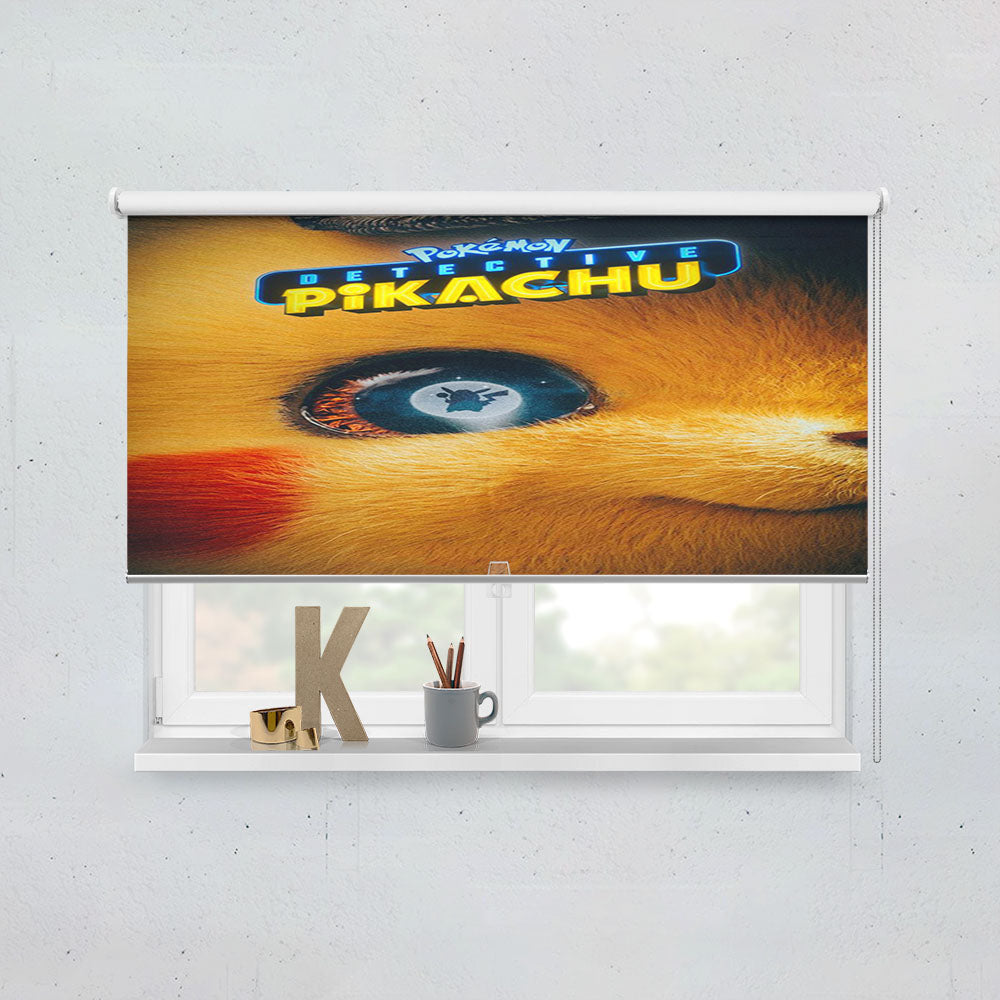 Pokemon Detective Pikachu Wallpaper Window Roller Blinds Shades