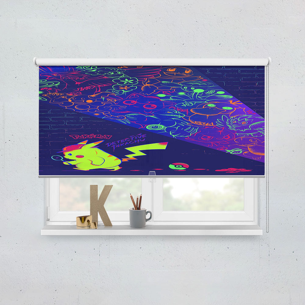 Pokemon Detective Pikachu Window Roller Blinds Shades