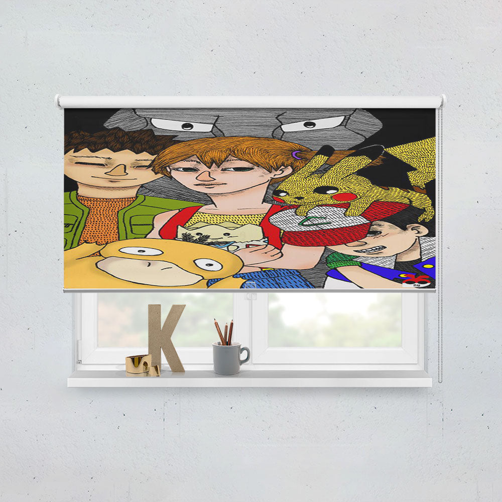 Pokemon Drawing Window Roller Blinds Shades