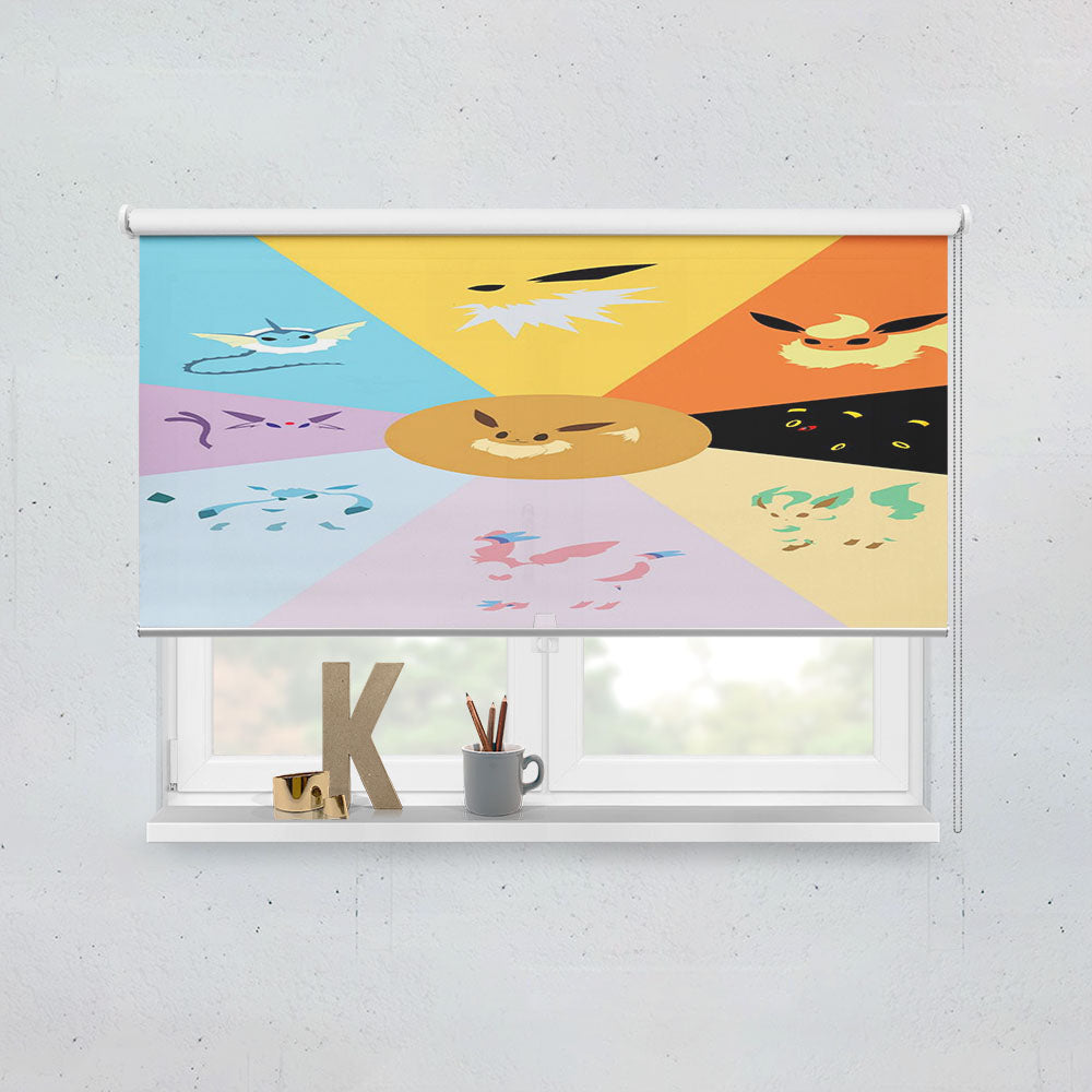 Pokemon Eevee Collage Evolutions Window Roller Blinds Shades