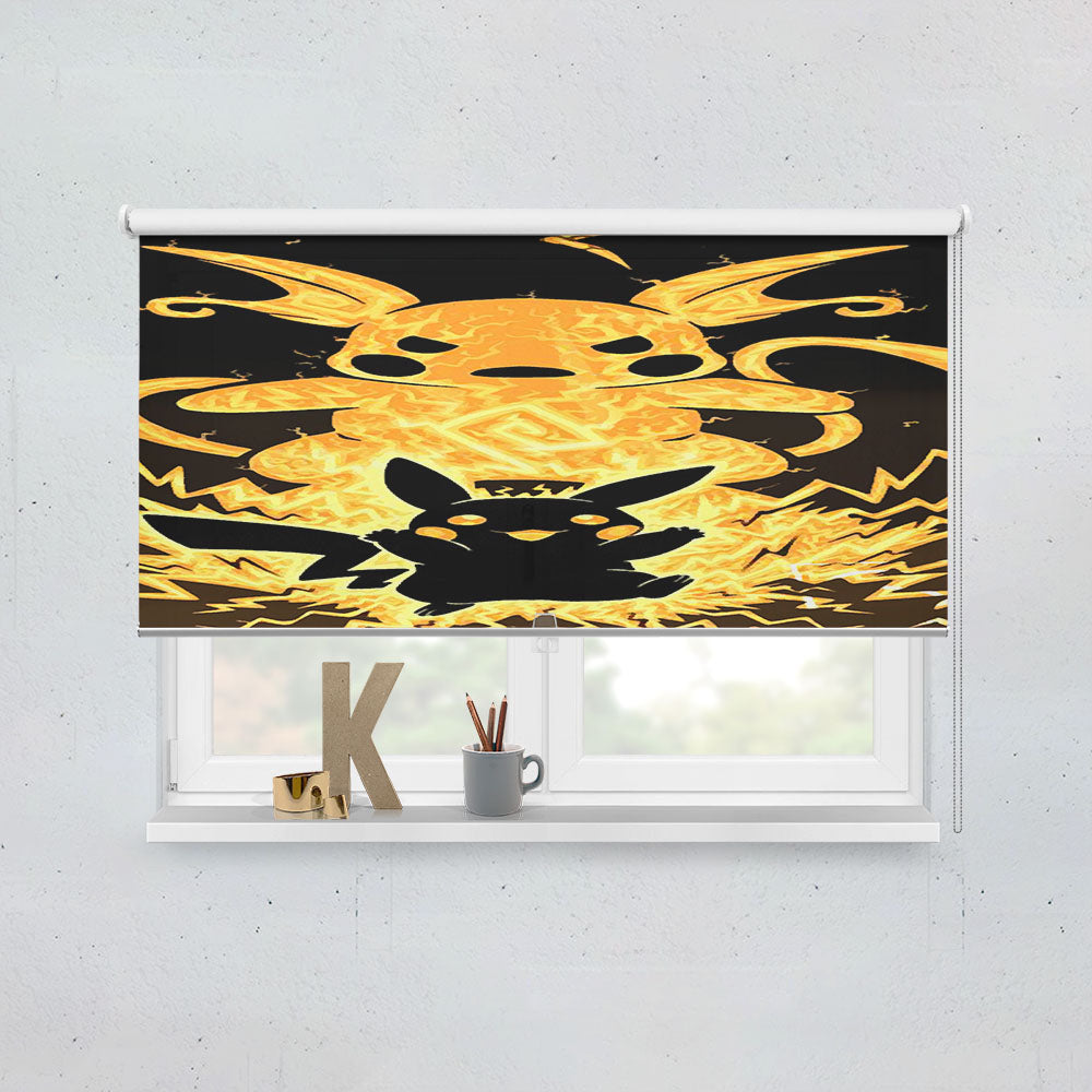 Pokemon Electric Pikachu And Raichu Window Roller Blinds Shades