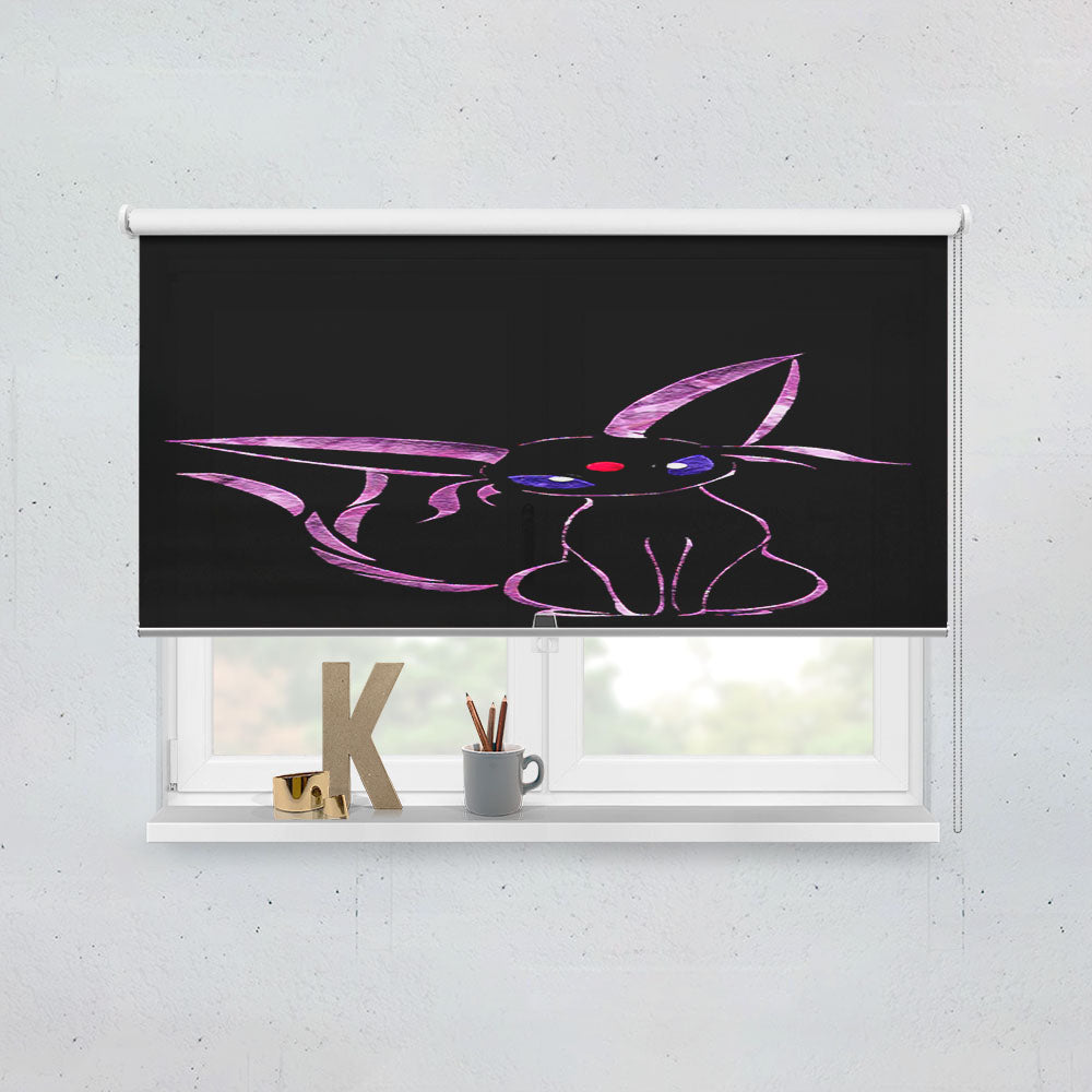 Pokemon Espeon Purple Siluet Window Roller Blinds Shades