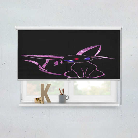 Pokemon Espeon Purple Siluet Window Roller Blinds Shades