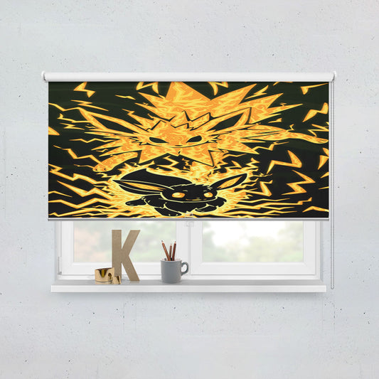 Pokemon Evolution Eevee To Jolteon Window Roller Blinds Shades