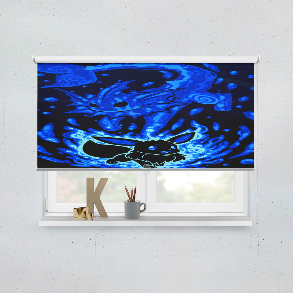 Pokemon Evolution Eevee To Vaporeon Window Roller Blinds Shades