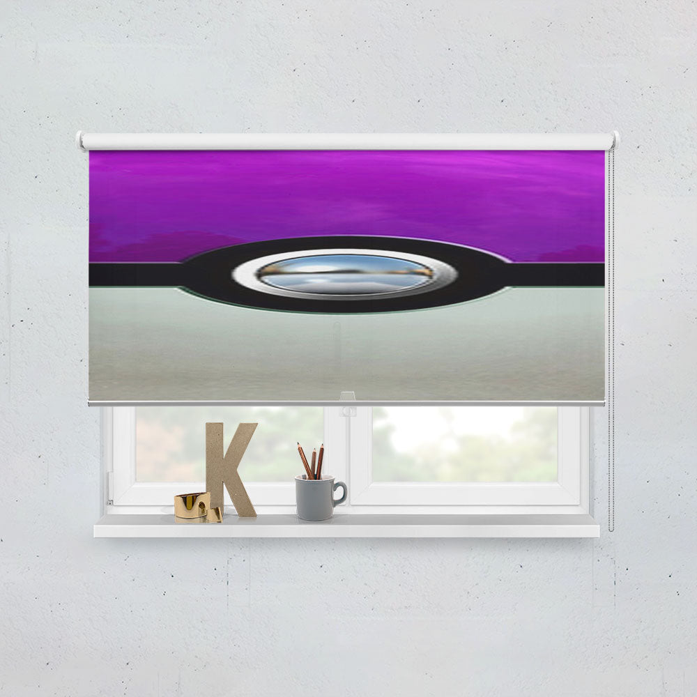 Pokemon Gengar Purple Pokeball Window Roller Blinds Shades