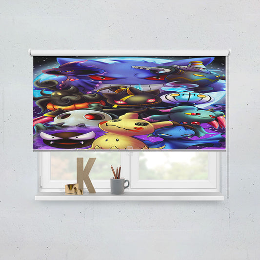 Pokemon Ghosts Window Roller Blinds Shades